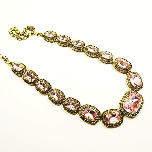 HEIDI DAUS Exquisite Elegance Light Pink Crystal Necklace & Earrings Set - Picture 2 of 12